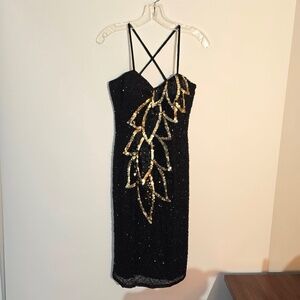 Formal Dress Fully Beaded - Size 4